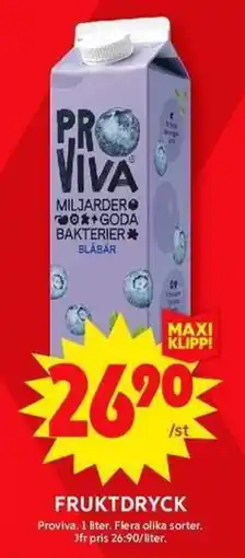 ICA Maxi PROVIVA Fruktdryck erbjuda