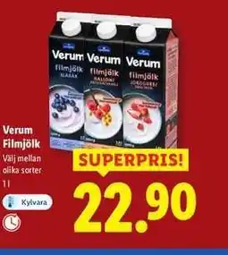 Lidl VERUM filmjölk erbjuda