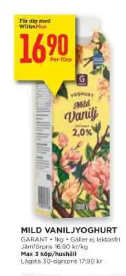 Willys Mild Vaniljyoghurt erbjuda