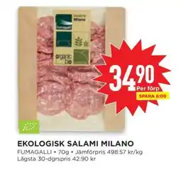 Willys EKOLIGISK SALAMI MILANO erbjuda