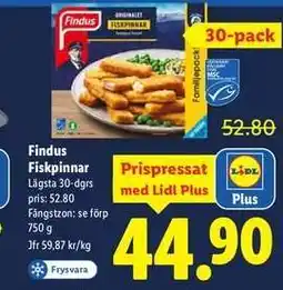 Lidl Findus Fiskpinnar erbjuda