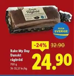 Lidl Bake My Day Danskt rågbröd erbjuda