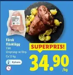 Lidl Färsk fläsklägg erbjuda