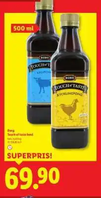 Lidl Bong Touch of taste fond erbjuda
