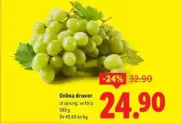 Lidl Gröna druvor erbjuda