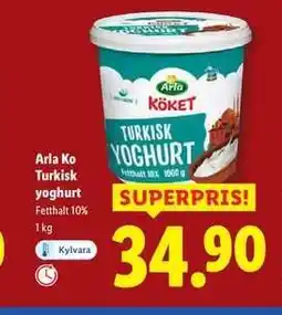 Lidl Arla Ko Turkisk yoghurt erbjuda