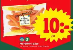 ICA Supermarket MORÖTTER I PÅSE erbjuda