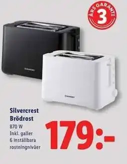 Lidl Silvercrest Brödrost erbjuda