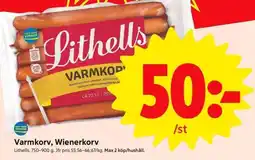 ICA Supermarket Varmkorv, Wienerkorv erbjuda