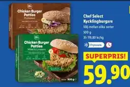 Lidl Chef Select Kycklingburgare erbjuda