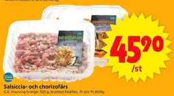 ICA Supermarket Salsiccia- och chorizofärs erbjuda
