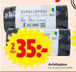 ICA Supermarket Avfallspåsar erbjuda