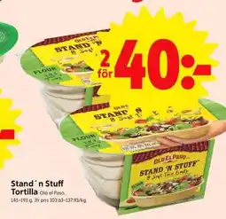 ICA Supermarket Stand ´n Stuff Tortilla erbjuda