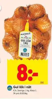 ICA Supermarket Gul lök i nät erbjuda