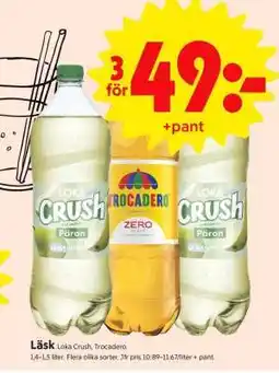 ICA Supermarket Läsk Loka Crush, Trocadero erbjuda