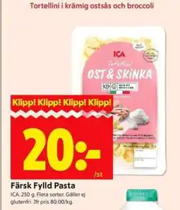 ICA Supermarket Färsk fylld pasta erbjuda