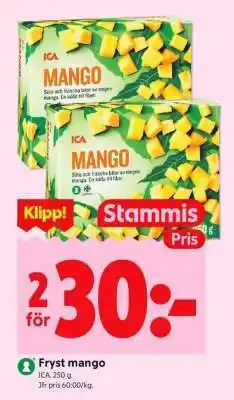 ICA Supermarket FRYST MANGO erbjuda