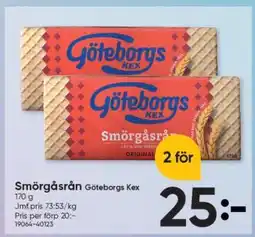 DollarStore Smörgåsrån Göteborgs Kex erbjuda