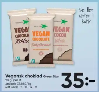 Vegansk choklad Green Star