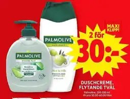ICA Maxi PALMOLIVE Duschcreme, flytande tvål erbjuda