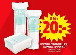 ICA Maxi ICA Bomullsrondeller, bomullspinnar erbjuda