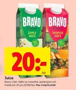 ICA Kvantum BRAVO Juice erbjuda