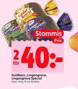 ICA Kvantum PÅGEN Guldkorn, lingongrova, lingongrova special erbjuda