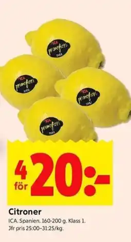 ICA Kvantum ICA Citroner erbjuda
