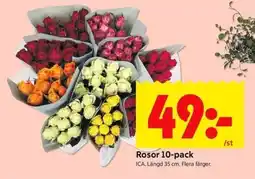 ICA Kvantum Rosor 10-pack erbjuda