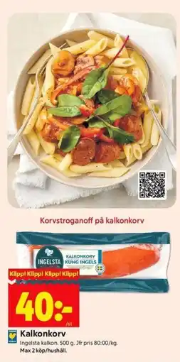 ICA Kvantum Kalkonkorv erbjuda