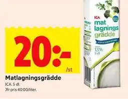 ICA Kvantum ICA Matlagningsgrädde erbjuda