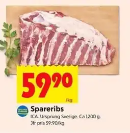 ICA Kvantum Spareribs erbjuda
