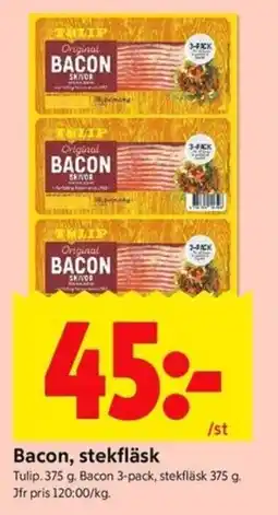 ICA Kvantum TULIP Bacon, stekfläsk erbjuda