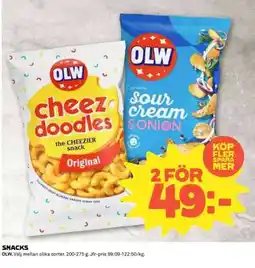 Coop OLW snacks erbjuda