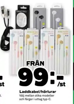 Stora Coop Laddkabel/hörlurar erbjuda