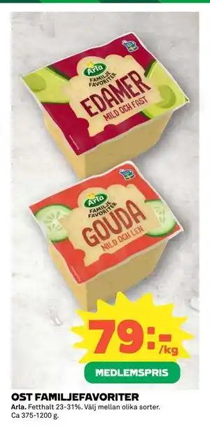 OST FAMILJEFAVORITER, Medlemspris