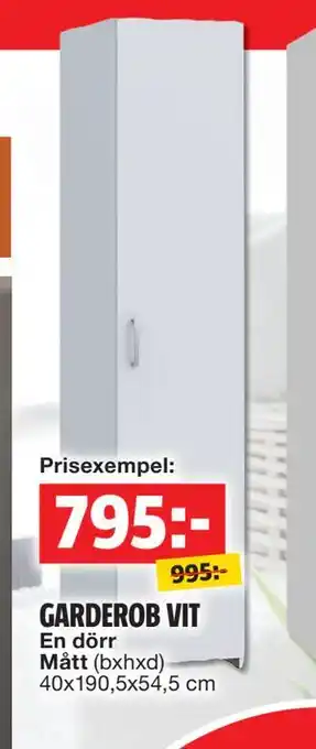 Bauhaus GARDEROB VIT erbjuda