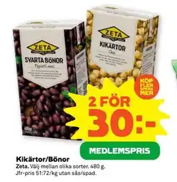 Stora Coop Kikärtor/Bönor, Medlemspris erbjuda