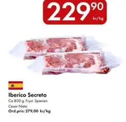 Snabbgross Iberico Secreto erbjuda