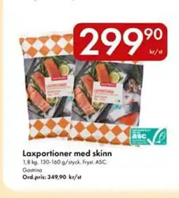 Snabbgross Laxportioner med skinn erbjuda