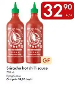Snabbgross Sriracha hot chilli sauce erbjuda