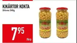 Matdax Kikärtor kokta shlomo erbjuda