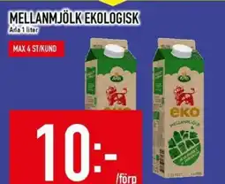 Matdax Arla Mellanmjölk ekologisk erbjuda
