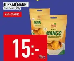 Matdax Torkad mango erbjuda
