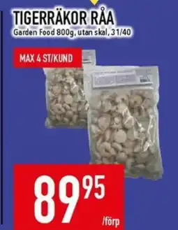 Matdax Tigerrakor råa erbjuda