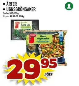 Matdax Findus Ärter • Ugnsgrönsaker erbjuda