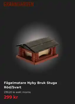 Granngården Fågelmatare Nyby Bruk Stuga Röd/Svart erbjuda
