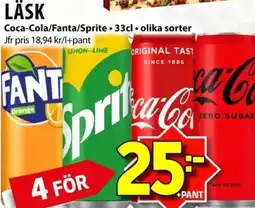 Nya Pulsen Läsk Coca-Cola/Fanta/Sprite erbjuda