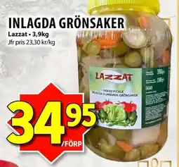 Nya Pulsen LAZZAT Inlagda grönsaker erbjuda