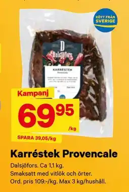 City Gross Karréstek Provencale erbjuda